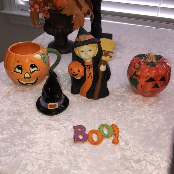 Holiday Set Of 4 Ceramic Halloween Decorations Poshmark